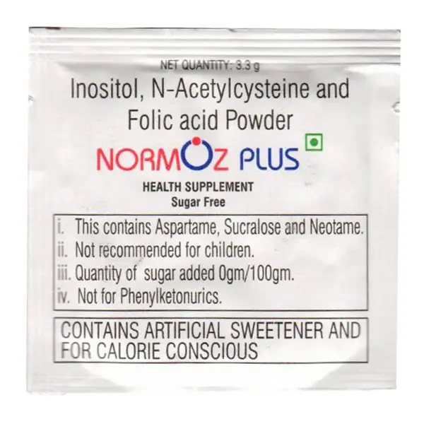 Normoz Plus Powder with Inositol, NAC & Folic Acid | Sugar-Free